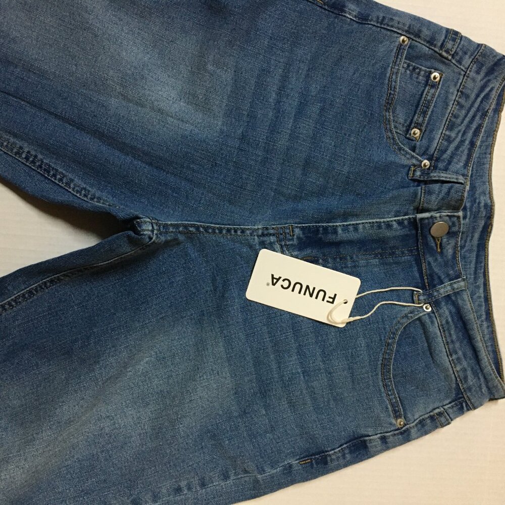 Funuca Straight Leg Jeans for Women ,High Waisted Wide Leg Loose ,Blue, Size 6 - Picture 6 of 6